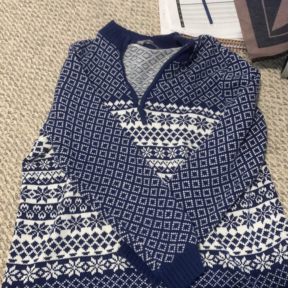 3/4 ZIP UP CHRISTMAS/WINTER SWEATER